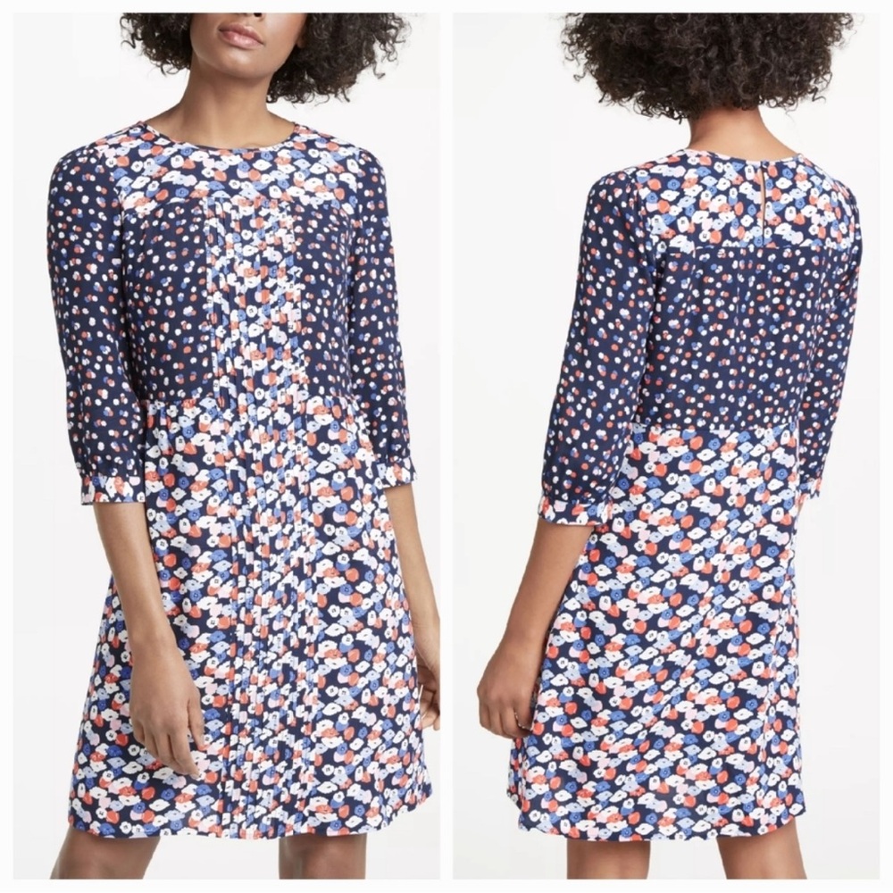 BODEN Poppy Meadows Hotchpotch Dress size 10 Long floral blue pink multi Color